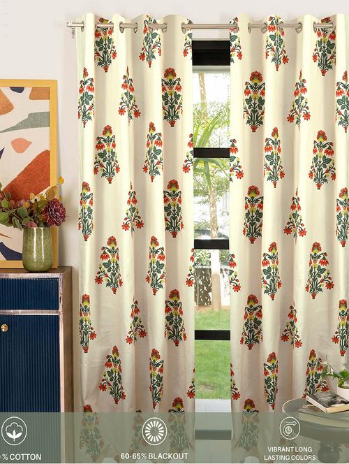stylish and attractive printed curtains - set of 2 - 21734969 - Very Small Image - 1