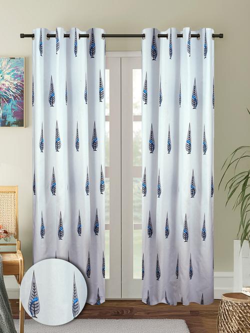 stylish and attractive printed curtains - set of 2 - 21734973 - Very Small Image - 1