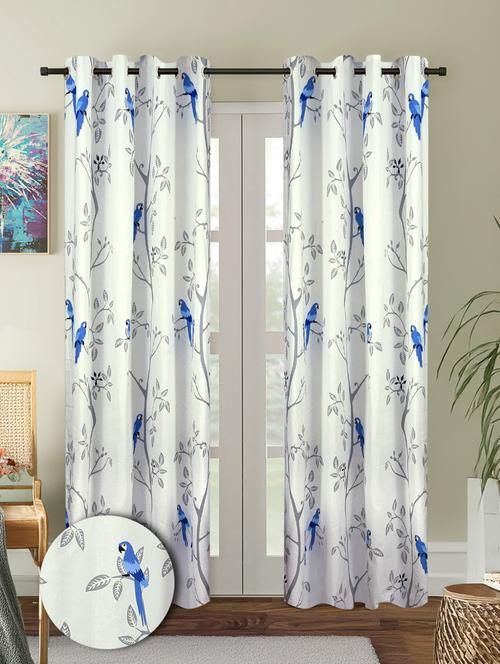 stylish and attractive printed curtains - set of 2 - 21734976 - Very Small Image - 1
