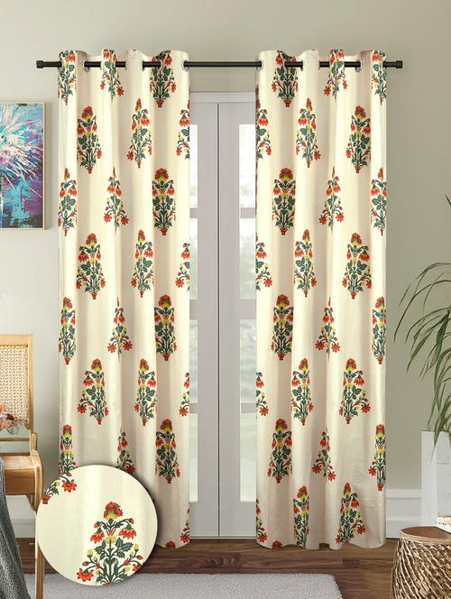 stylish and attractive printed curtains - set of 2 - 21734984 - Very Small Image - 1