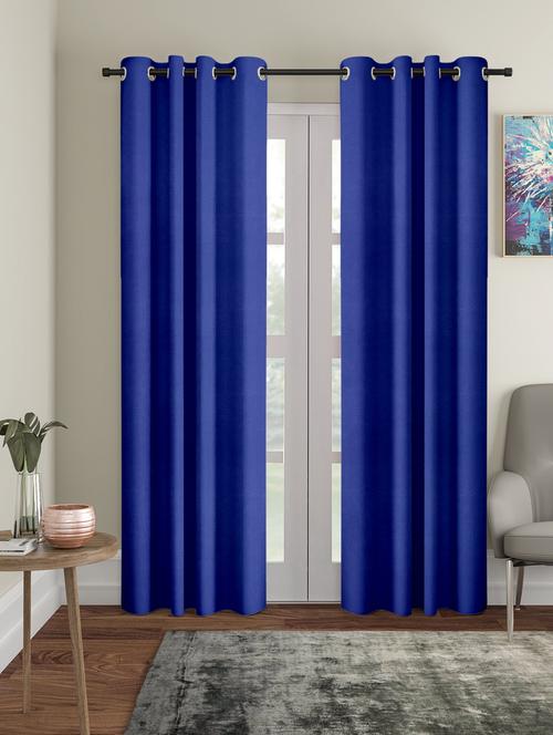 stylish and attractive solid curtains - set of 2 - 21735004 - Very Small Image - 1