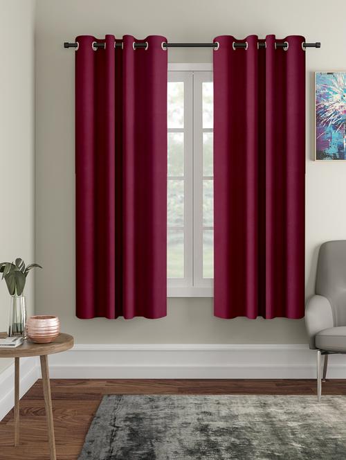 stylish and attractive solid curtains pack of 2 - 21735012 - Very Small Image - 1
