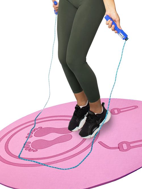 non-slip jump rope mat indoor outdoor, thick workout mat, shock absorbing jumprope , exercise mat - 21735112 - Very Small Image - 1