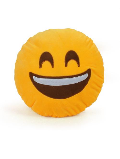cortina smiley decorative cushion pack of 1 (yellow) - 21735182 - Very Small Image - 1