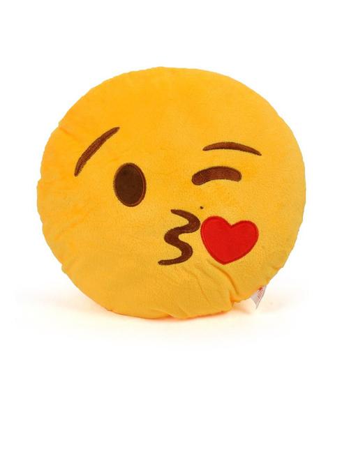 cortina smiley decorative cushion pack of 1 (yellow) - 21735189 - Very Small Image - 1