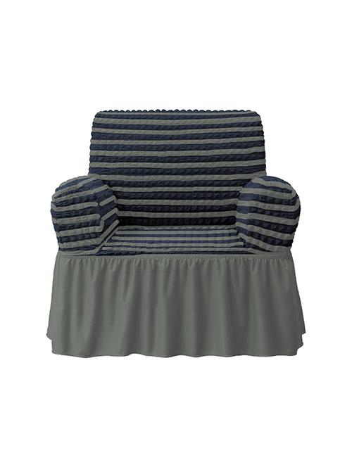 modern flexible1 seater striped sofa cover pack of 1 - 21735734 - Very Small Image - 1