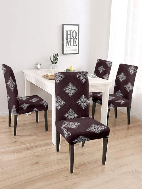 printed stretchable soft elastic dining chair covers - 21735992 - Very Small Image - 1