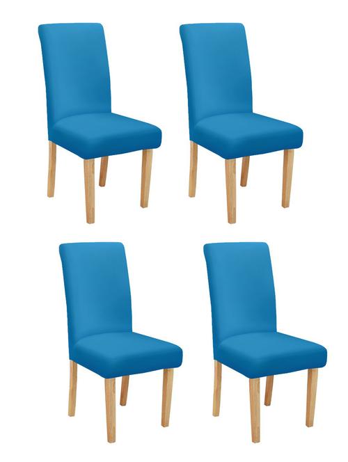 solid stretchable soft elastic dining chair covers - 21736343 - Very Small Image - 1