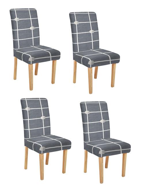printed stretchable soft elastic dining chair covers - 21736402 - Very Small Image - 1