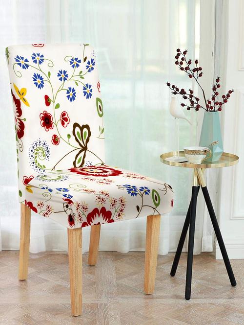 printed stretchable soft elastic dining chair cover - 21736449 - Very Small Image - 1
