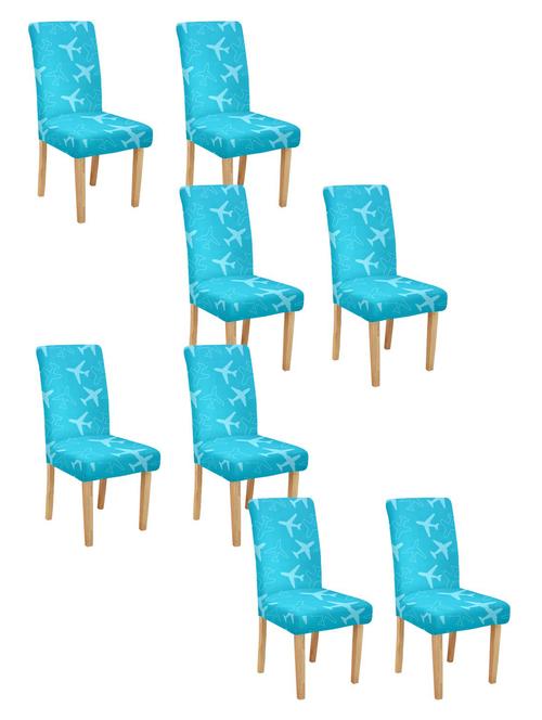 printed stretchable soft elastic dining chair covers - 21736591 - Very Small Image - 1
