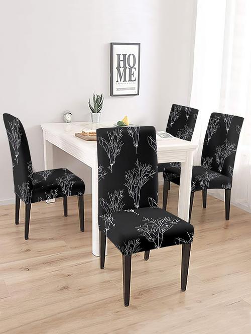 printed stretchable soft elastic dining chair covers - 21736646 - Very Small Image - 1