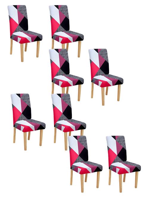 printed stretchable soft elastic dining chair covers - 21736760 - Very Small Image - 1