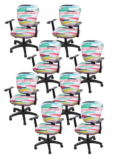 printed stretchable soft elastic office chair covers - 21736857 - Very Small Image - 1