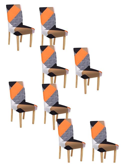 printed stretchable soft elastic dining chair covers - 21736859 - Very Small Image - 1