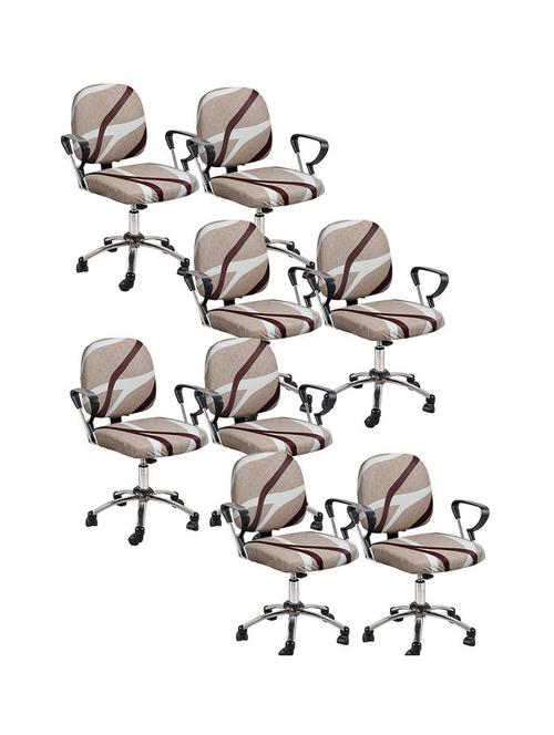 printed stretchable soft elastic office chair covers - 21736902 - Very Small Image - 1