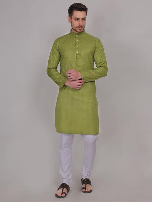 men self design long sleeve kurta - 21737704 - Very Small Image - 1