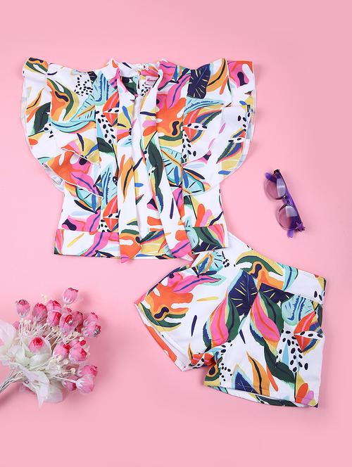 girls printed short & top co-ord set - 21737833 - Very Small Image - 1