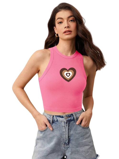 women printed sleeveless crop top  - 21738223 - Very Small Image - 1