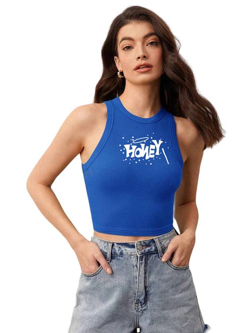 women printed sleeveless crop top  - 21738235 - Very Small Image - 1