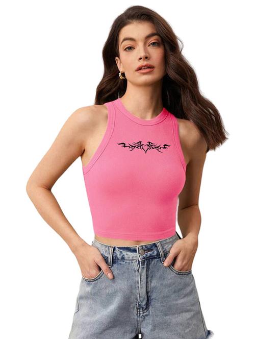 women printed sleeveless crop top  - 21738240 - Very Small Image - 1
