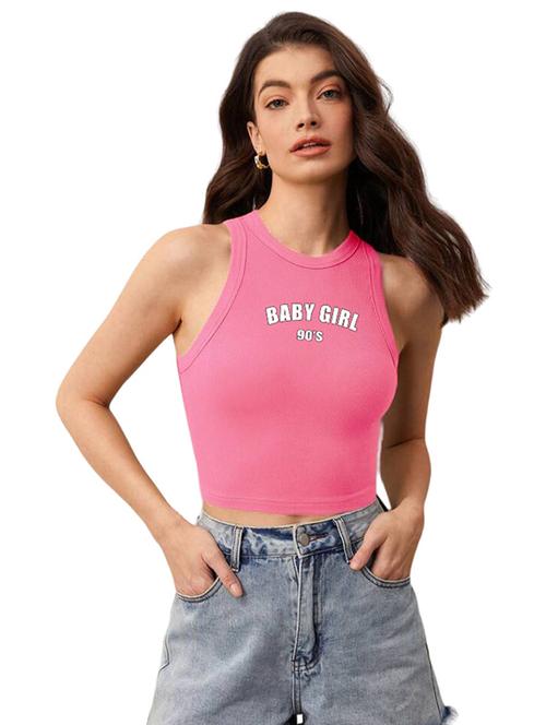 women printed sleeveless crop top  - 21738302 - Very Small Image - 1