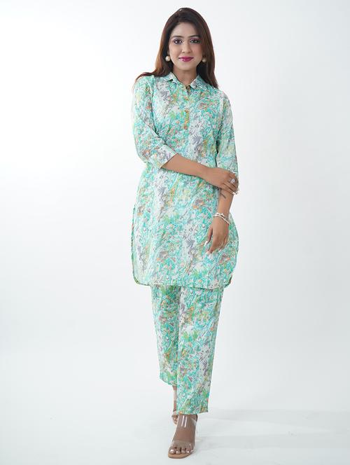 women printed kurta pant set - 21738408 - Very Small Image - 1