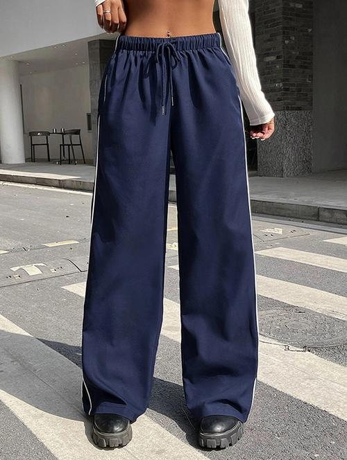 women solid high rise track pant - 21739069 - Very Small Image - 1