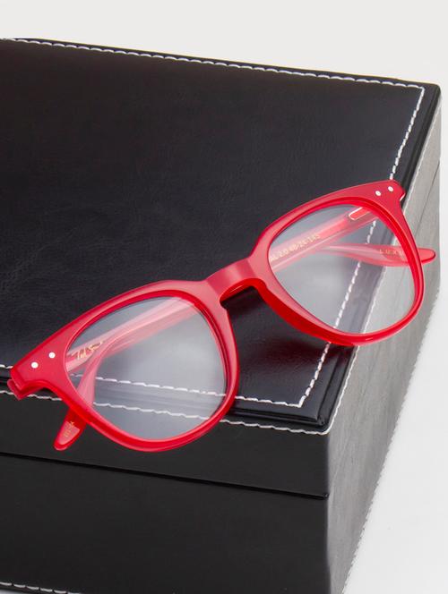 ted-smith red wayfarer premium italian frames for unisex - 21739178 - Very Small Image - 1
