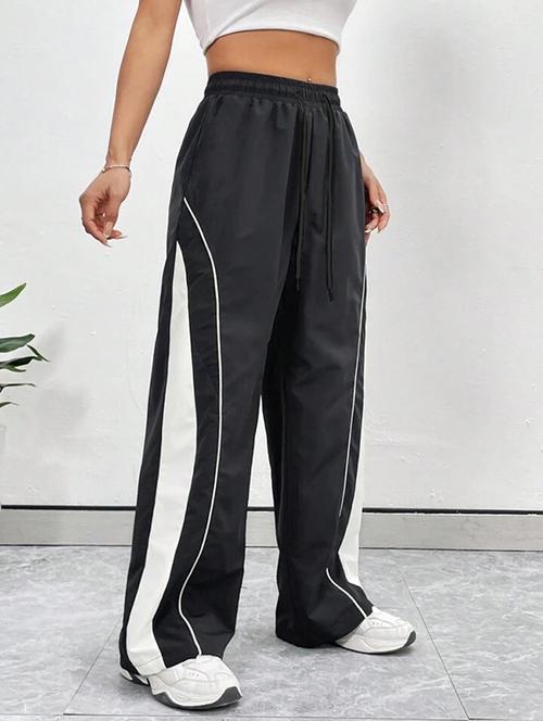 women color block mid rise track pant - 21739373 - Very Small Image - 1