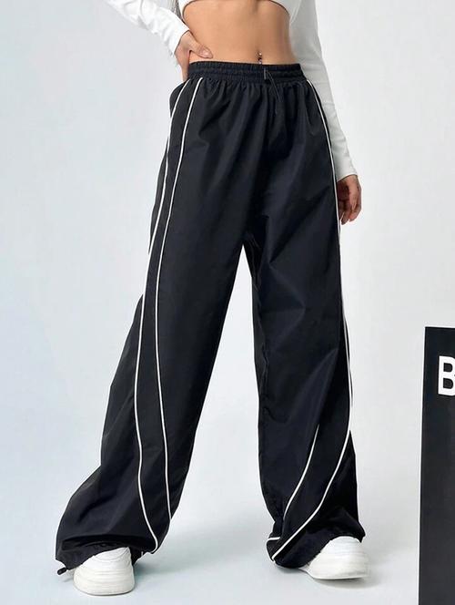 women solid mid rise track pant - 21739385 - Very Small Image - 1