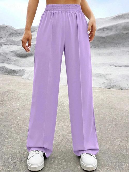 women solid mid rise track pant - 21739467 - Very Small Image - 1