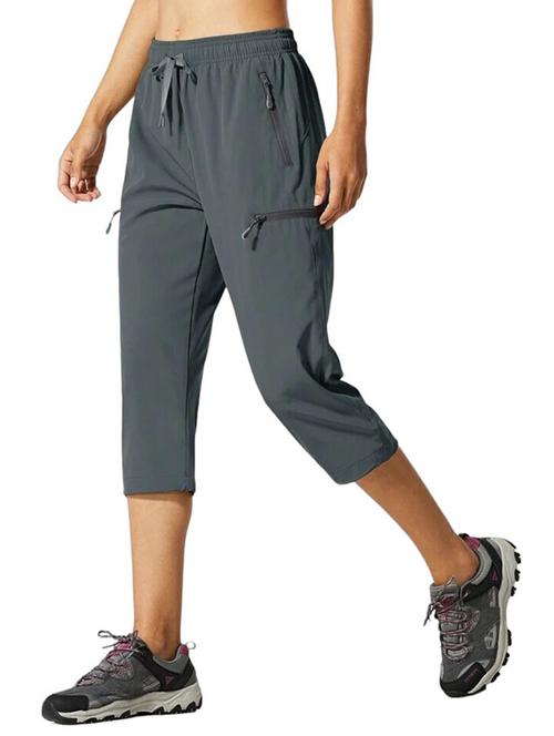 women solid mid rise cropped track pant - 21739506 - Very Small Image - 1