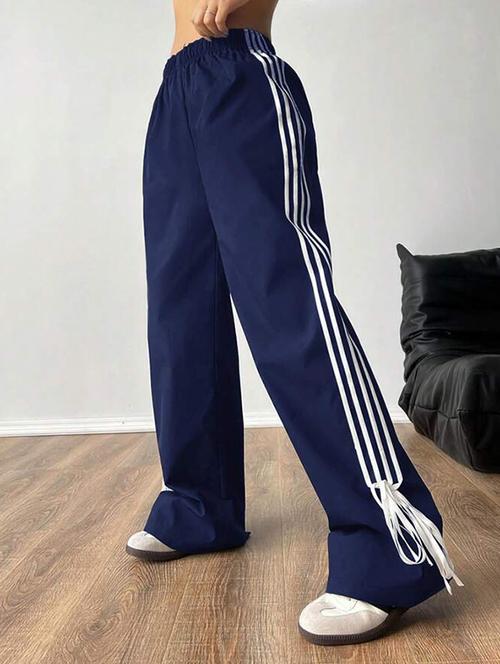 women solid mid rise track pant - 21739526 - Very Small Image - 1