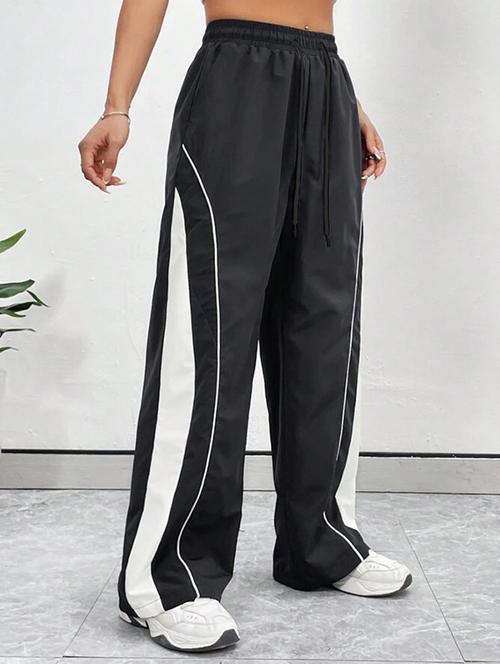 women color block mid rise track pant - 21739529 - Very Small Image - 1
