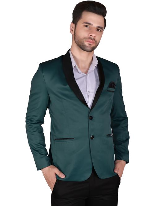 men solid single breasted long sleeve blazer - 21740089 - Very Small Image - 1