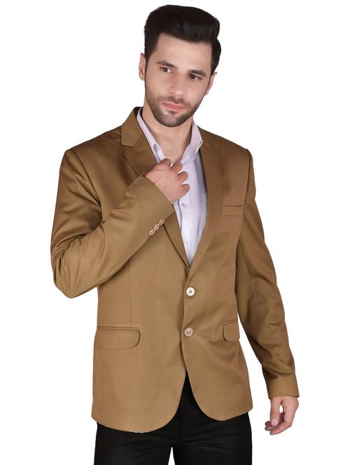 men solid single breasted long sleeve blazer - 21740090 - Very Small Image - 1