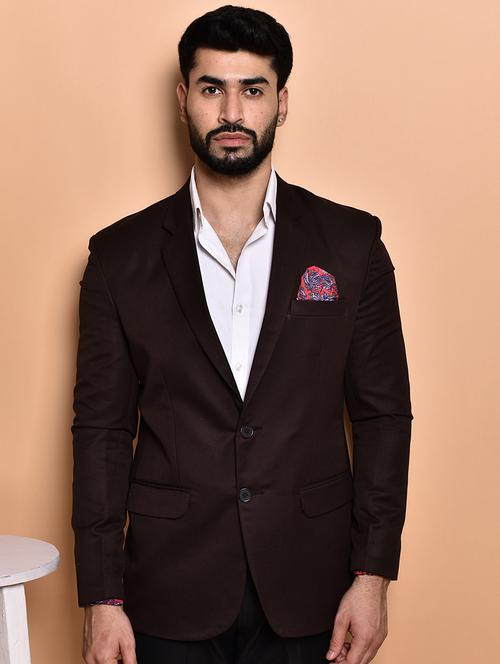 men solid single breasted long sleeve blazer - 21740115 - Very Small Image - 1