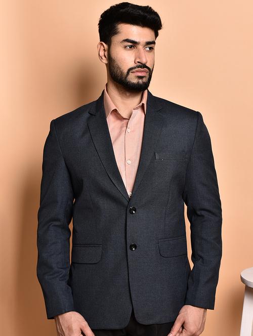 men solid single breasted long sleeve blazer - 21740140 - Very Small Image - 1