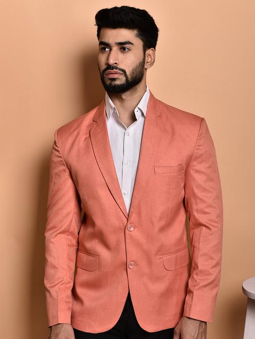 men solid single breasted long sleeve blazer - 21740183 - Very Small Image - 1