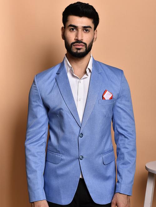 men solid single breasted long sleeve blazer - 21740184 - Very Small Image - 1