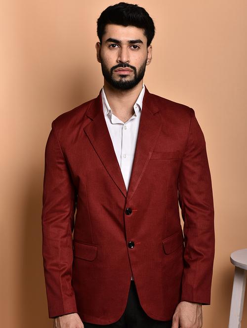 men solid single breasted long sleeve blazer - 21740185 - Very Small Image - 1