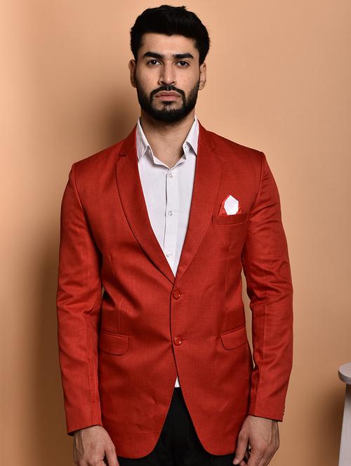 men solid single breasted long sleeve blazer - 21740188 - Very Small Image - 1