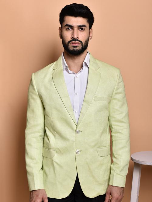 men solid single breasted long sleeve blazer - 21740189 - Very Small Image - 1