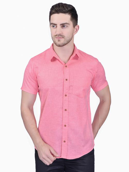 men solid short sleeve casual shirt - 21740216 - Very Small Image - 1