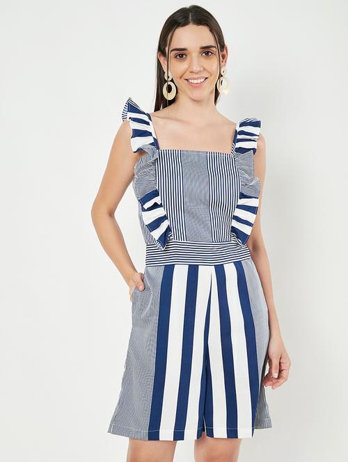 women printed ruffle detailed sleeveless romper - 21740473 - Very Small Image - 1