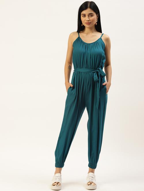 women solid sleeveless full length jumpsuit - 21740529 - Very Small Image - 1