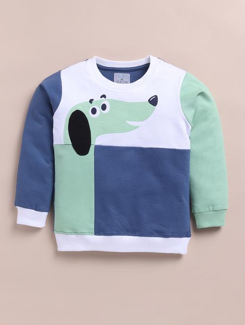 boys long sleeves color block sweatshirt - 21740662 - Very Small Image - 1