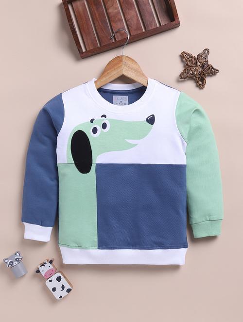 boys long sleeves color block sweatshirt - 21740663 - Very Small Image - 1
