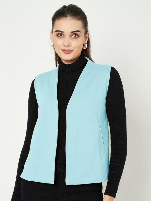 women plus size solid sleeveless waist coat - 21740878 - Very Small Image - 1